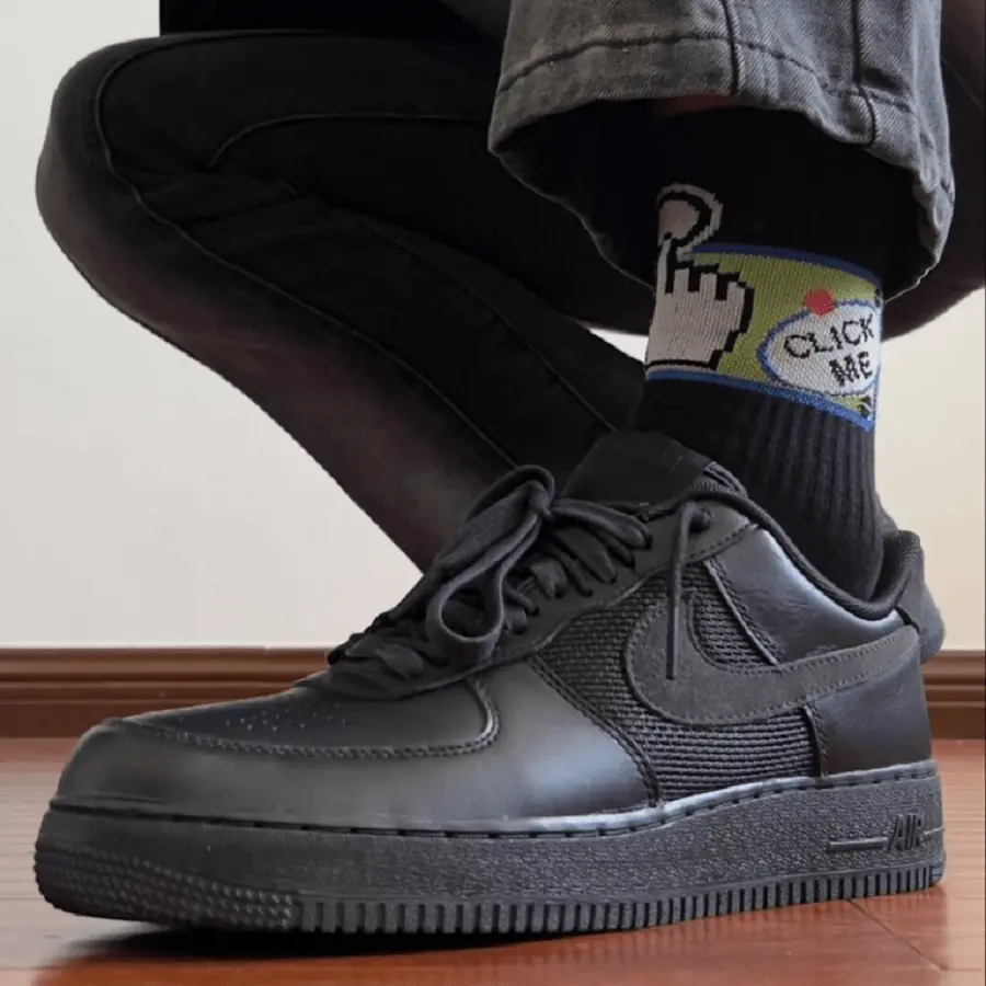 Giày Nike Slam Jam x Air Force 1 Low ‘Black Off Noir’ DX5590-001 - Ảnh 7