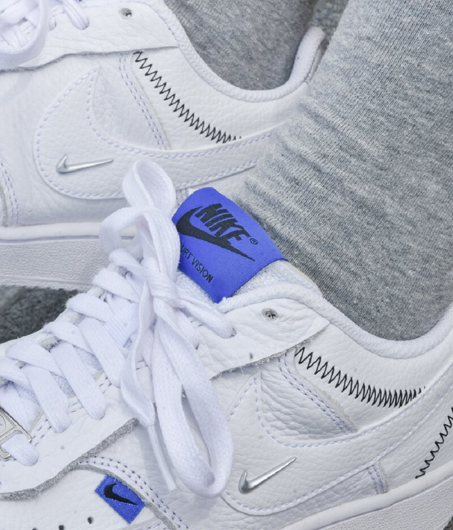 Giày Nike Court Vision SE 'White Metallic Silver' DD1648-100 - Ảnh 5