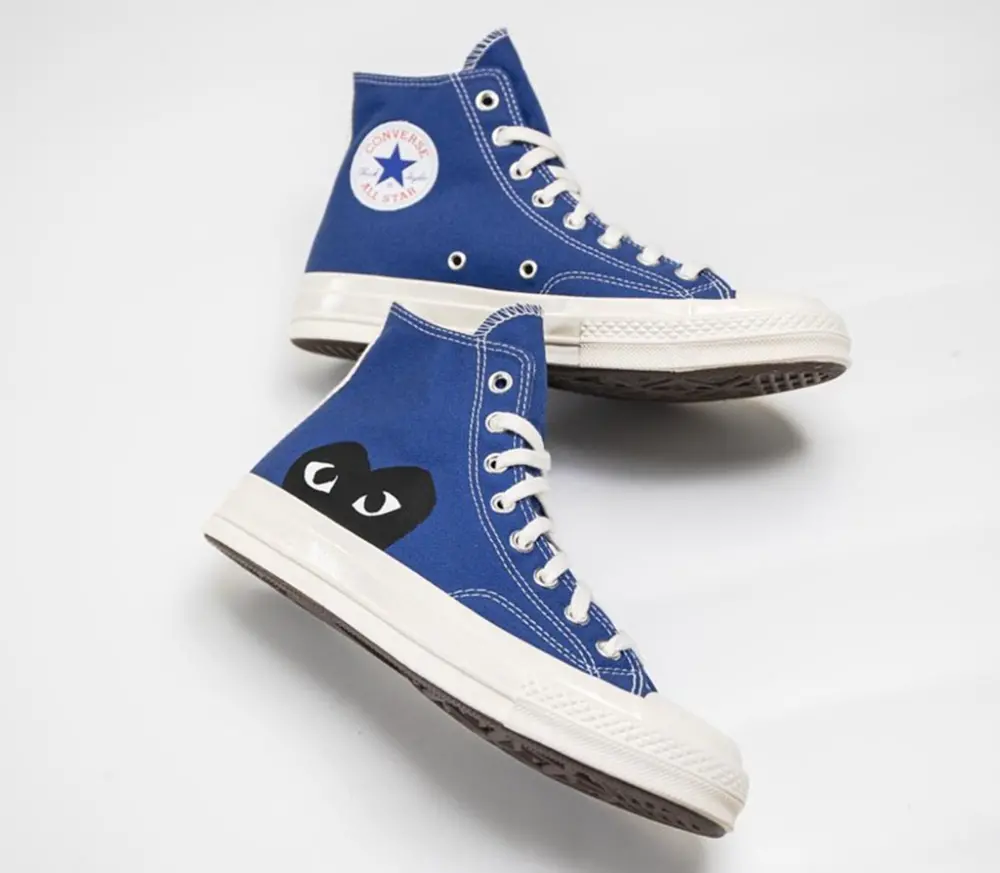 Giày Converse Comme des Garçons PLAY x Chuck 70 High 'Blue Quartz' 171846C - Ảnh 4
