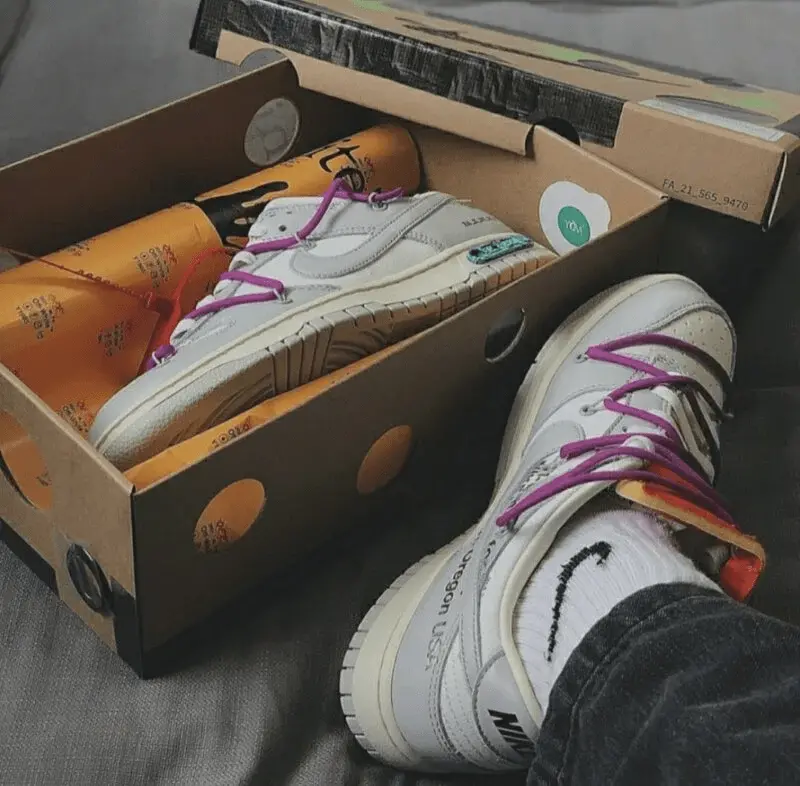 Giày Nike Off-White x Dunk Low 'Lot 45 of 50' DM1602-101 - Ảnh 3