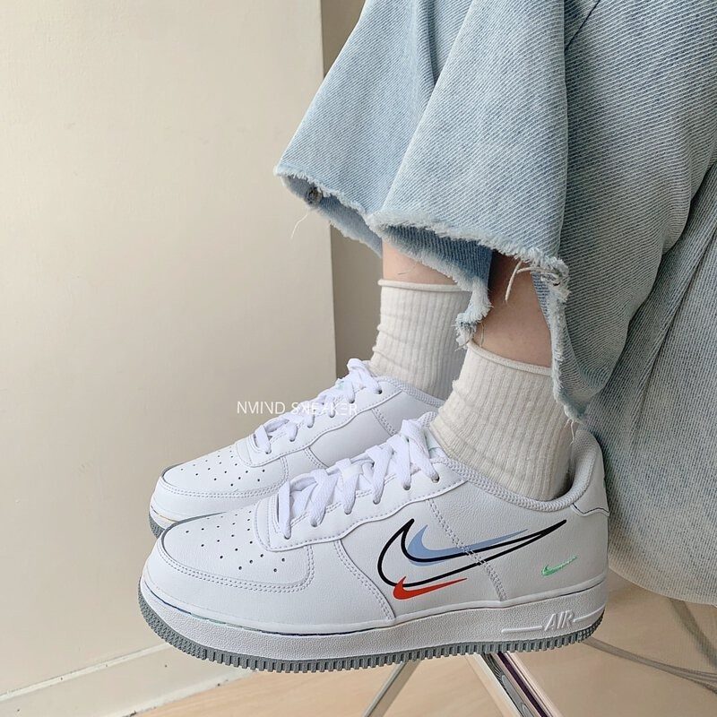 Giày Nike Air Force 1 Low GS 'Multi Swoosh' DM9473-100 - Ảnh 6