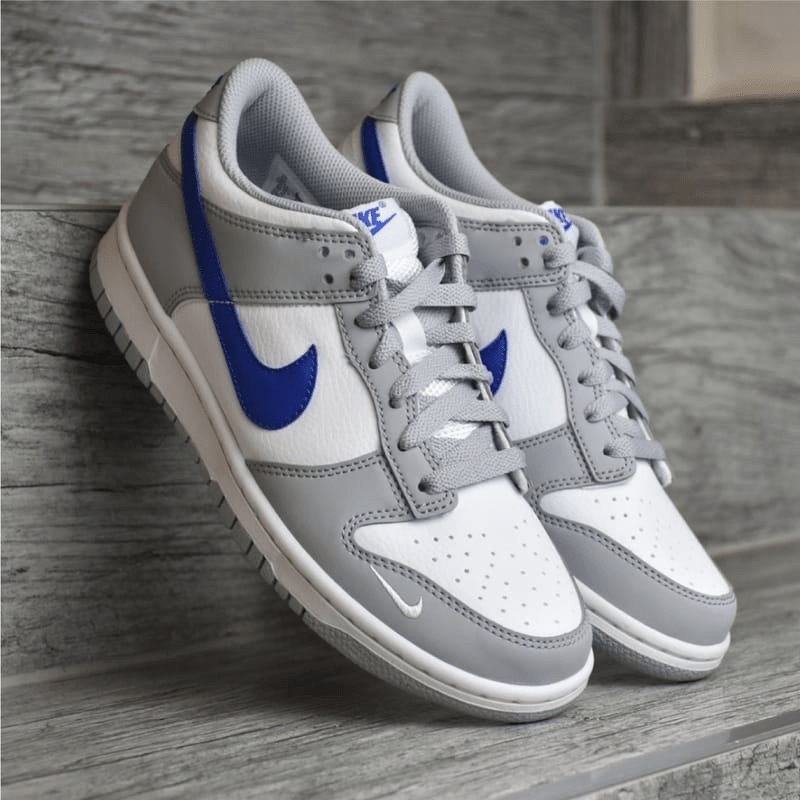 Giày Nike Dunk Low GS "Grey/White/Royal" FN3878-001 - Ảnh 5