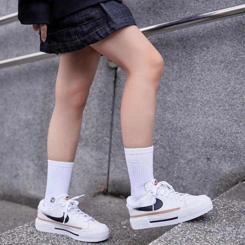 Giày Nike Court Legacy Lift 'White Black' DM7590-100 - Ảnh 5