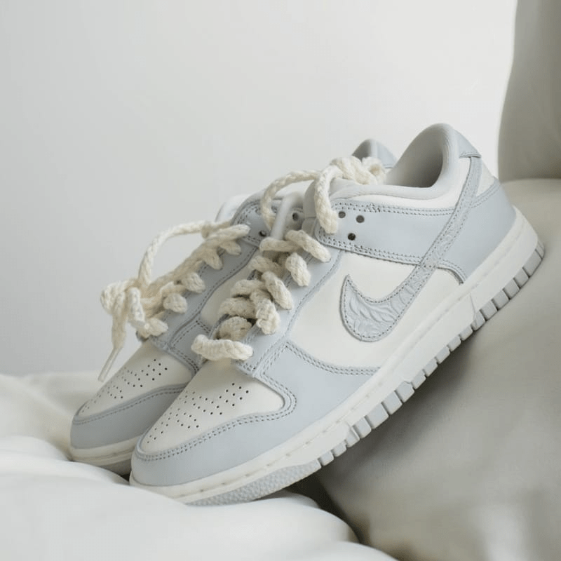 Giày Nike Dunk Low Needlework Sail Aura 'Grey' FJ4553-133 - Ảnh 6