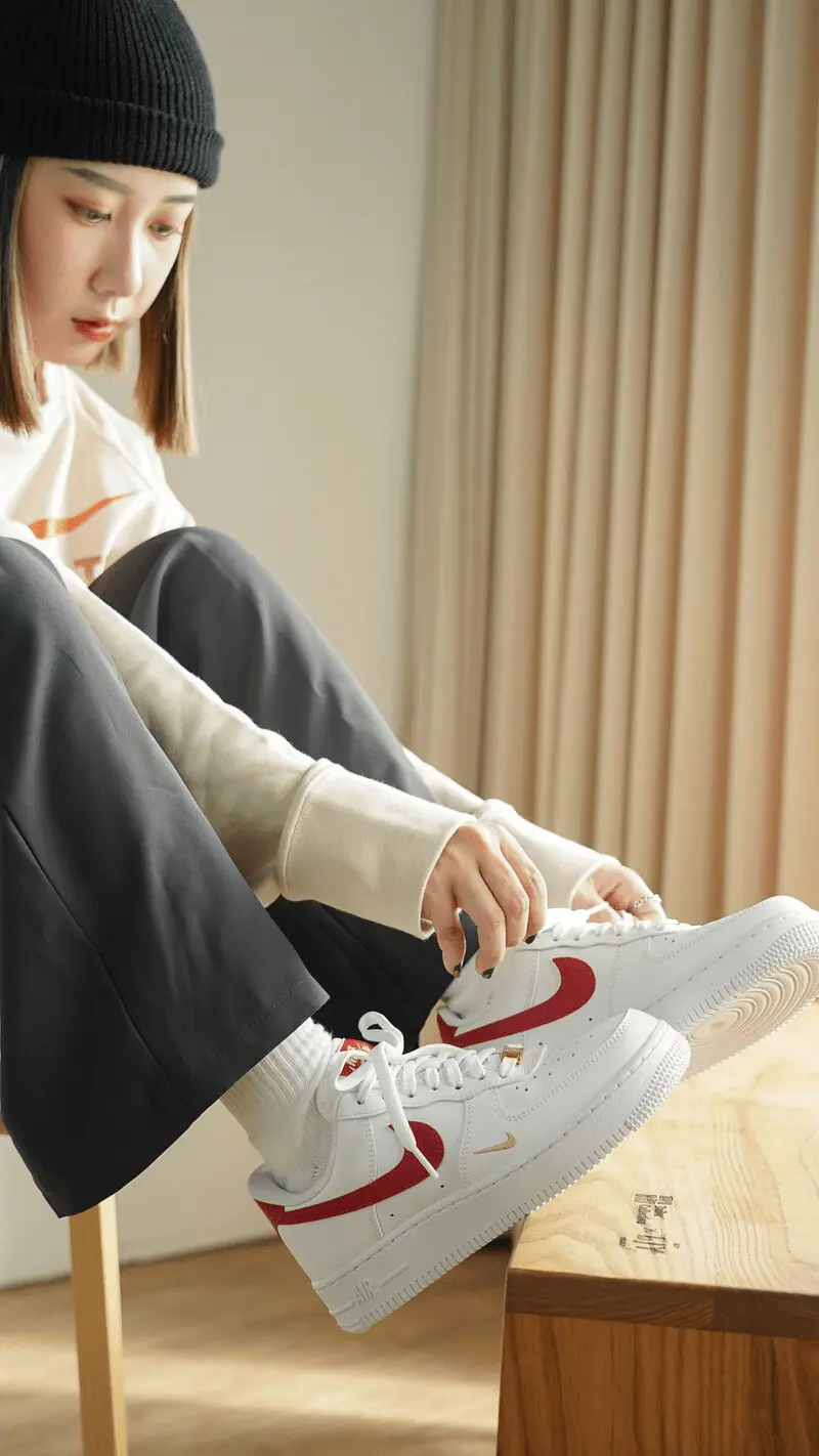 Giày Nike Wmns Air Force 1 Essential Low 'White Gym Red' CZ0270-104 - Ảnh 6