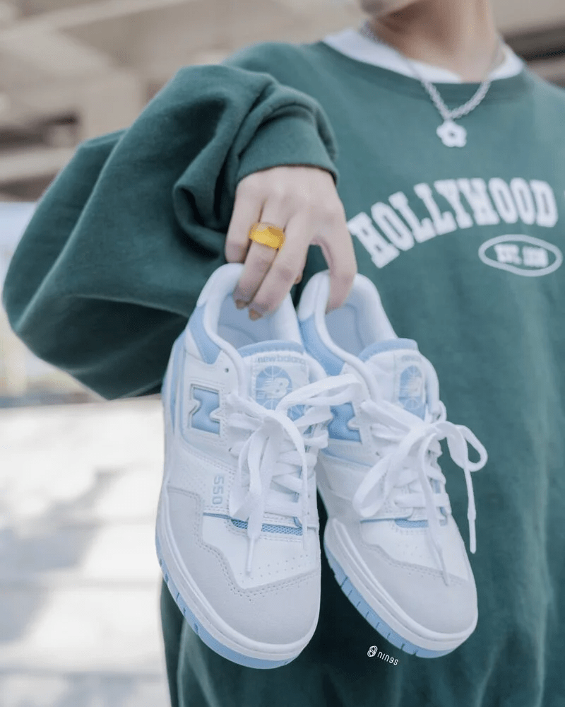 Giày New Balance 550 'White University Blue' BB550LSB - Ảnh 4