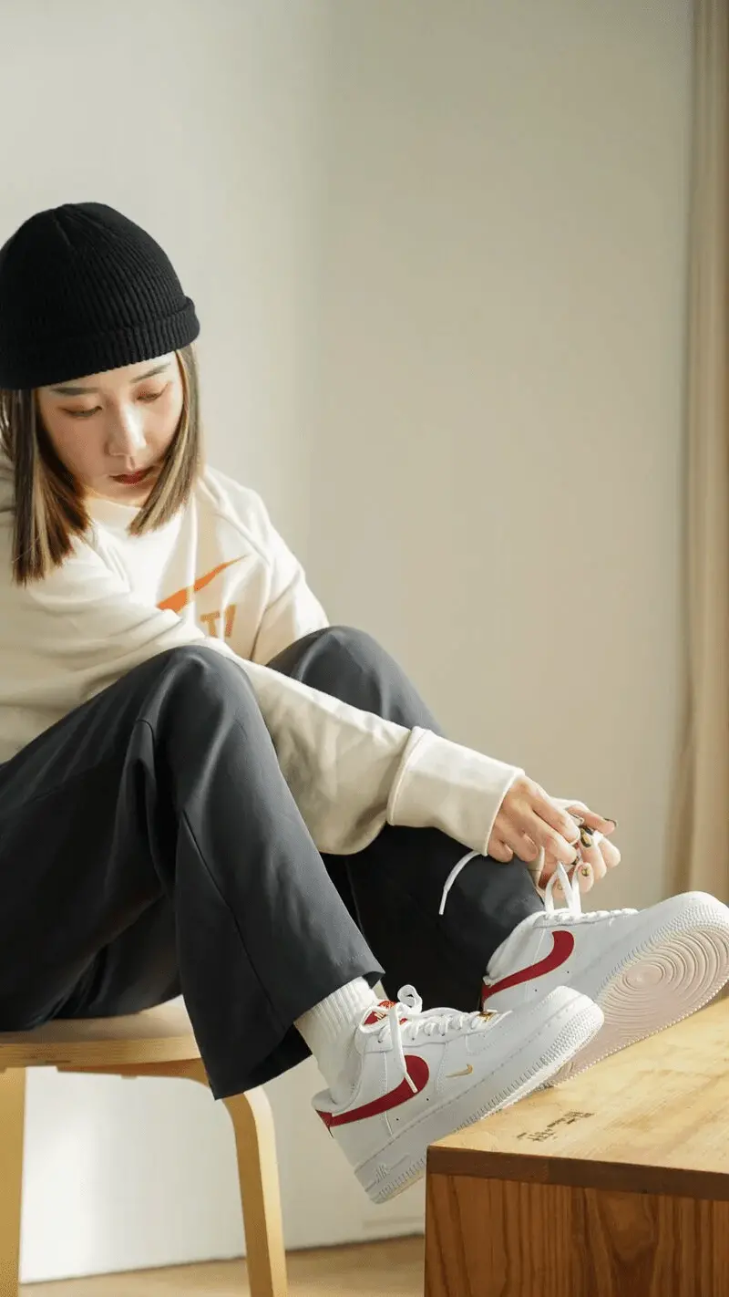 Giày Nike Wmns Air Force 1 Essential Low 'White Gym Red' CZ0270-104 - Ảnh 5