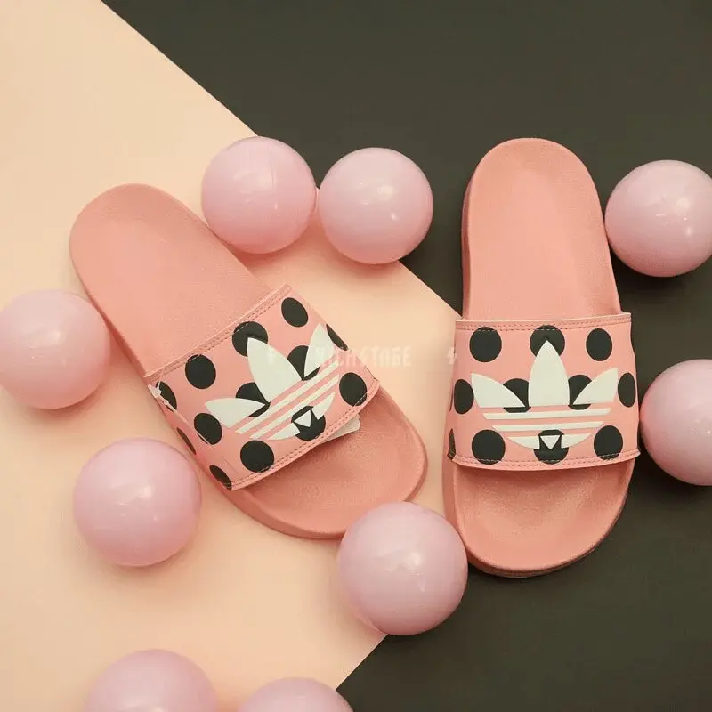 Dép Adidas Wmns Adilette Lite Slides 'Trefoil Logo - Polka Dot Pink' FU9149 - Ảnh 4