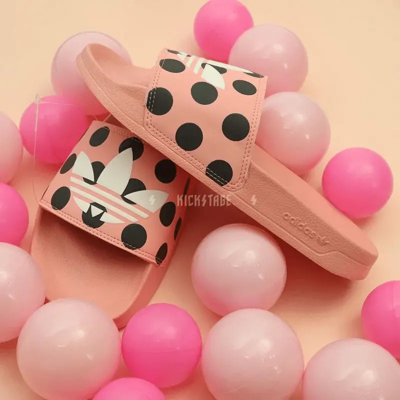 Dép Adidas Wmns Adilette Lite Slides 'Trefoil Logo - Polka Dot Pink' FU9149 - Ảnh 3