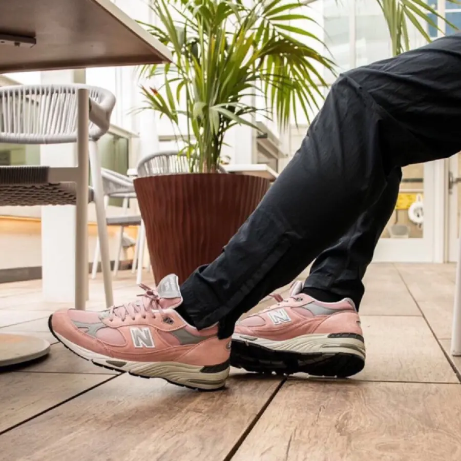 Giày New Balance 991 Made In England ‘Pink’ M991PNK - Ảnh 4