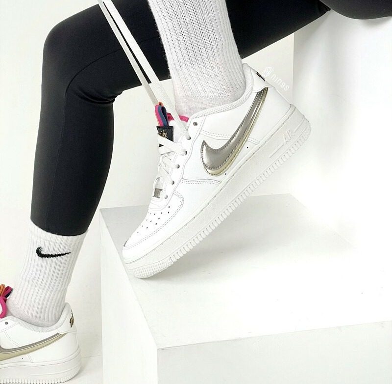 Giày Nike Air Force 1 Low 'Silver Gold' DH9595-001 - Ảnh 6