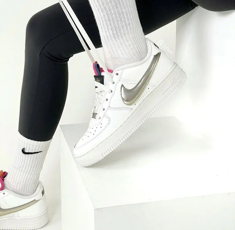 Giày Nike Air Force 1 Low 'Silver Gold' DH9595-001 - Ảnh 6