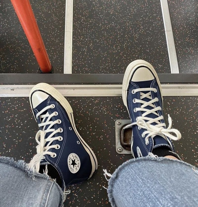 Giày Converse Chuck 70 High Recycled Canvas Midnight Navy 172676C - Ảnh 4