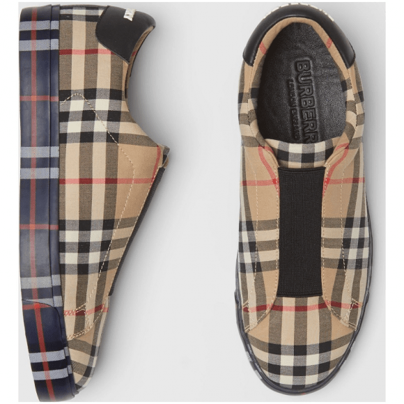 Giày Burberry Wmns Markham Vintage Check Low-top 'Neutral' 80109081 - Ảnh 4