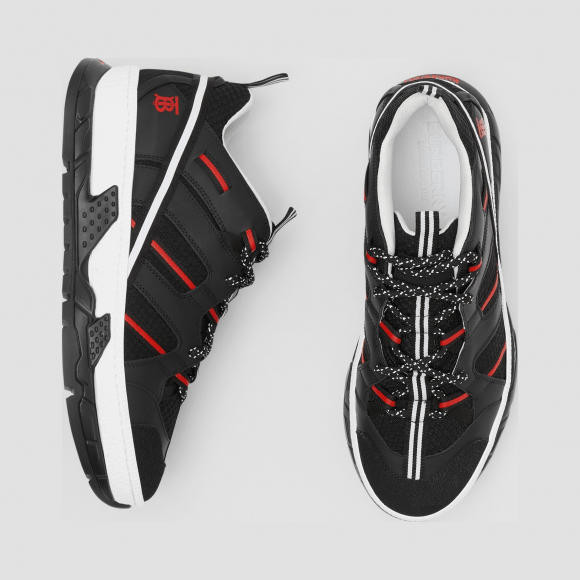 Giày Burberry Mesh Nubuck Union Black Red 80171311 - Ảnh 4