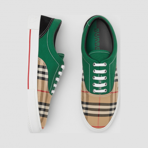 Giày Burberry Vintage Beige Green 80248821 - Ảnh 4