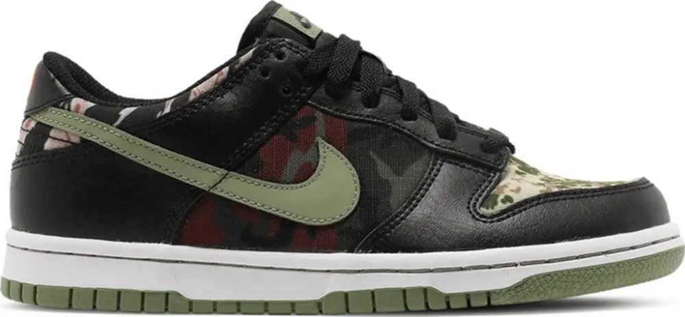 Giày Nike Dunk Low SE GS 'Black Multi-Camo' DB1909-001