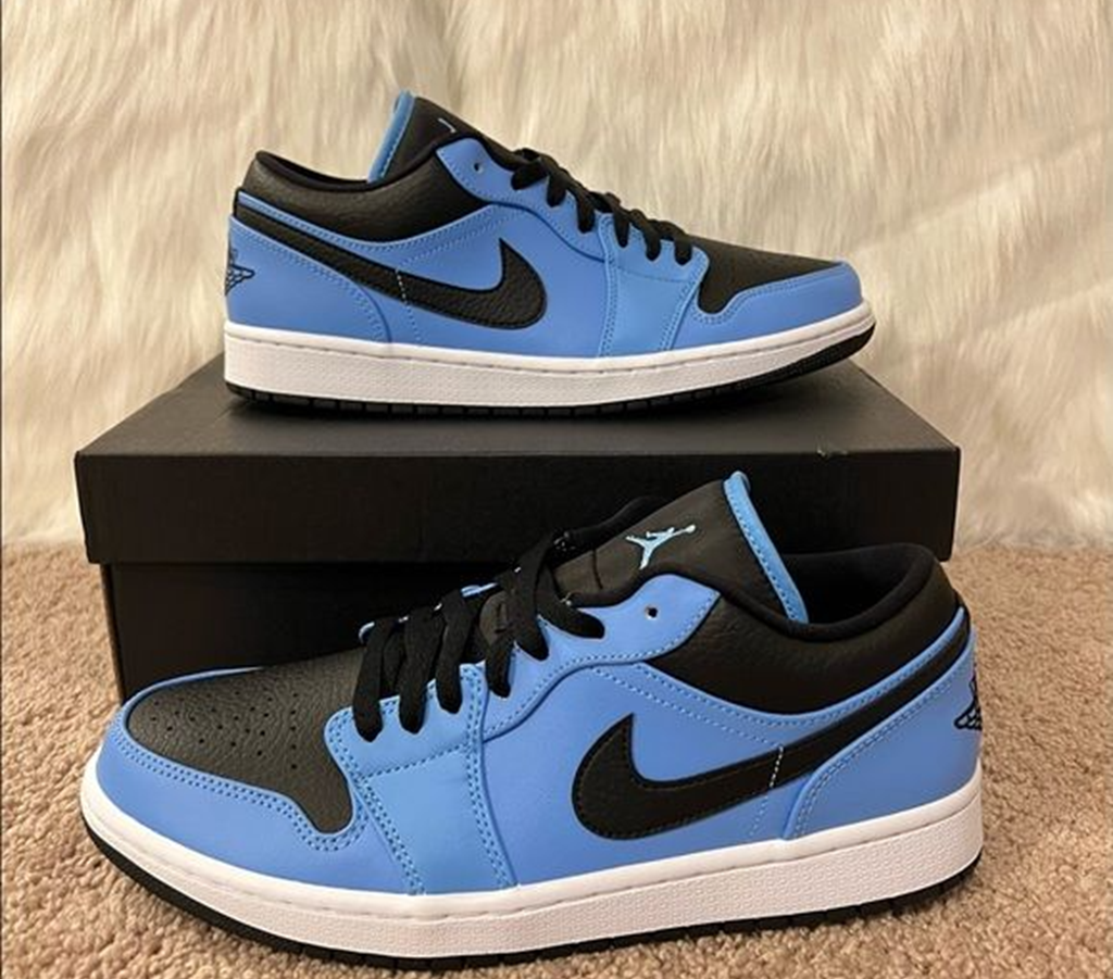Giày Nike Air Jordan 1 Low 'University Blue Black' 553558-403 - Ảnh 4
