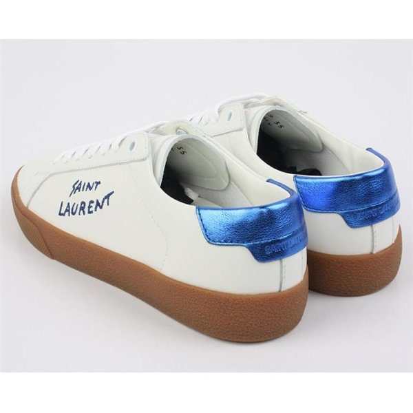 Giày Saint Laurent Wmns Court Classic SL/06 Low 'White Pearl Blue' 610649-0ZS70-9587 - Ảnh 5