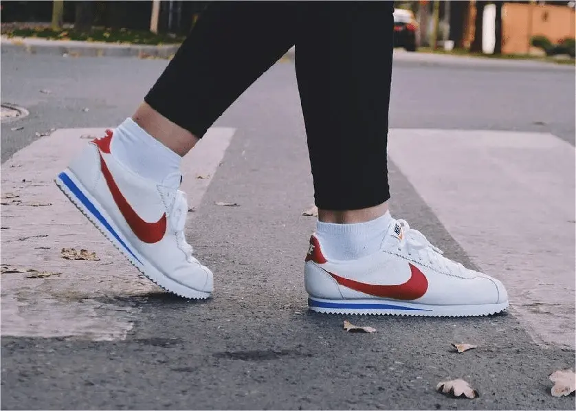 Giày Nike Classic Cortez Leather 'White Red' 807471-103 - Ảnh 4