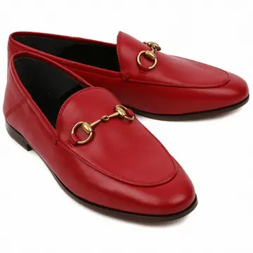 Alternative view of Giày Gucci Leather Horsebit Loafer Red 414998-DLC00-6433