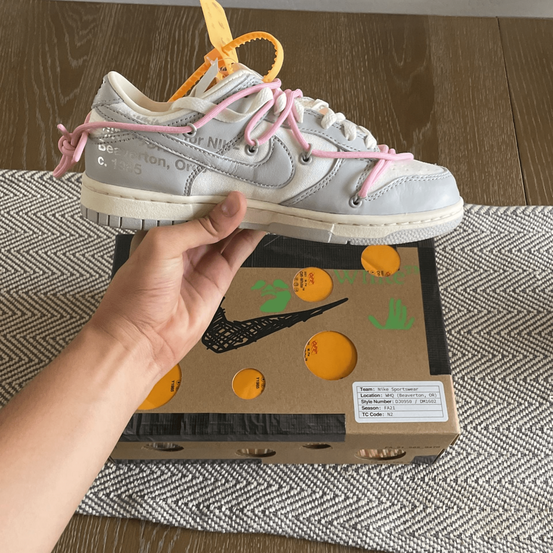 Giày Nike Off-White x Dunk Low 'Lot 09 of 50' DM1602-109 - Ảnh 7