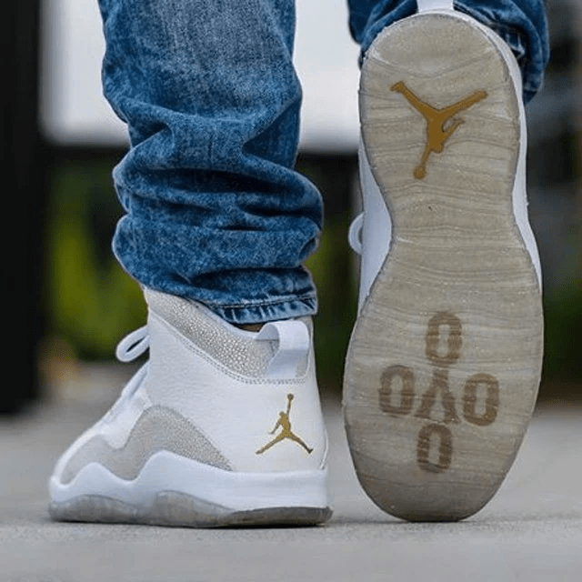 Giày Nike OVO x Air Jordan 10 Retro 'White' 819955-100 - Ảnh 4