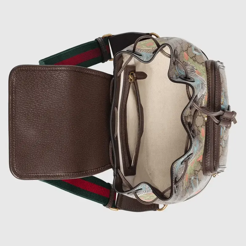 Alternative view of Balo Gucci Tiger GG Beige And Brown Leather ‎674147-UTBDC-9885