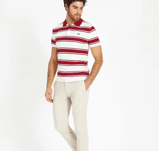 Alternative view of Áo Lacoste Men's Slim Fit Classic Stripe Polo PH4810-W7B