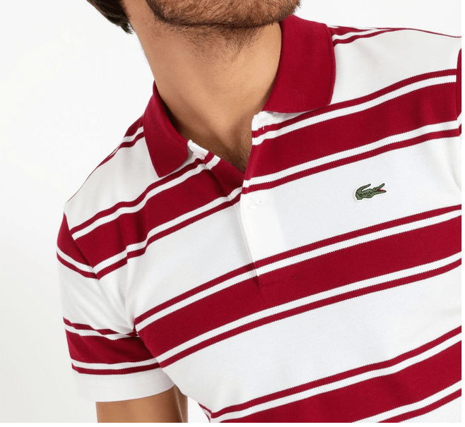 Áo Lacoste Men's Slim Fit Classic Stripe Polo PH4810-W7B - Ảnh 3