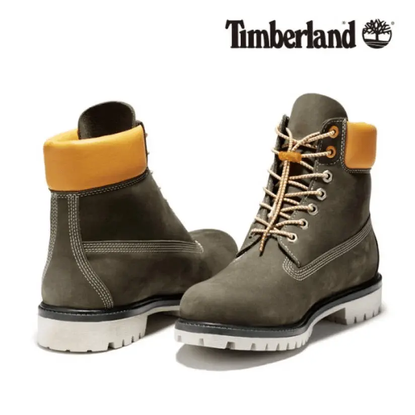 Giày Timberland Men's 6-inch Premium Boots Dark Khaki A2BB6 - Ảnh 4
