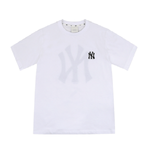 Áo MLB Popcorn Big Logo Short Sleeve Yankees White 31TS03031-50W