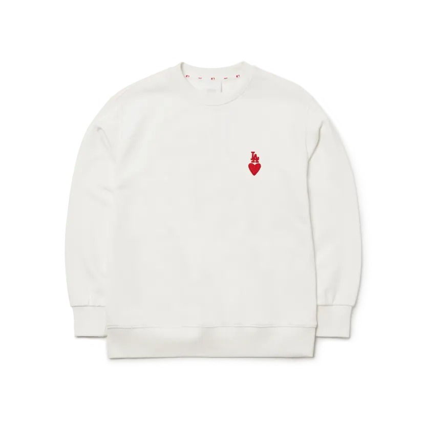 Áo MLB Heart Back Big Logo Sweater 3AMTH0314-07IVS