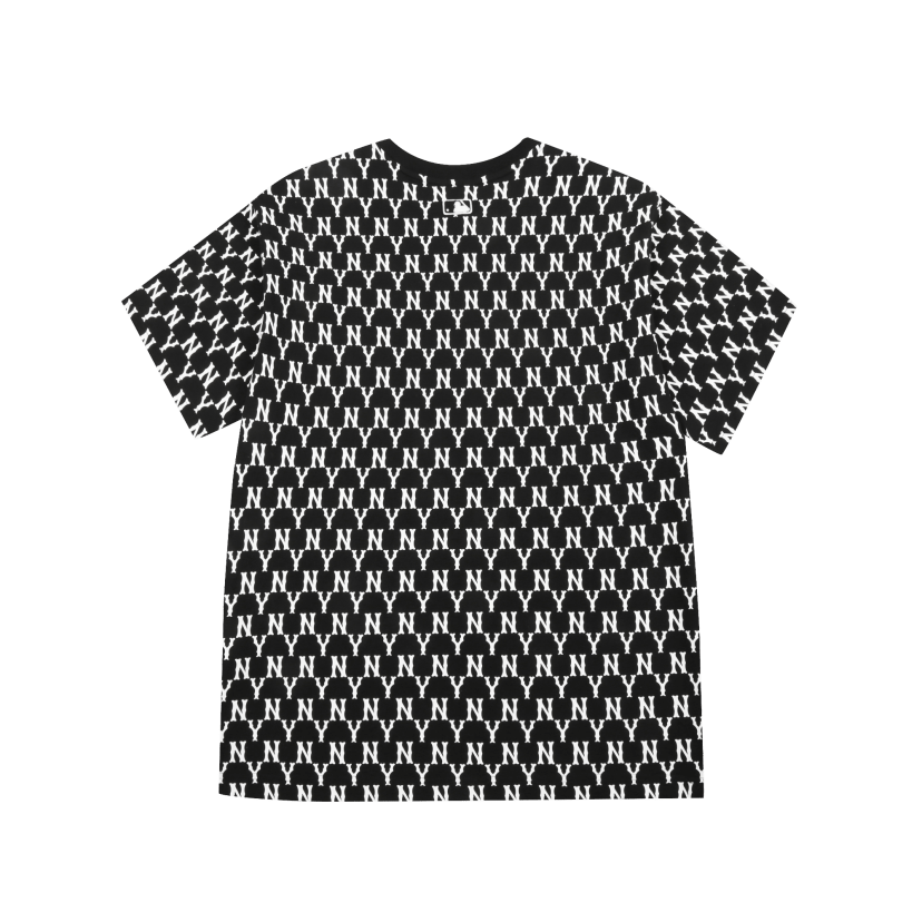 Áo MLB Monogram All Over Over Fit Short Sleeve Black 31TSM1131-50L - Ảnh 3