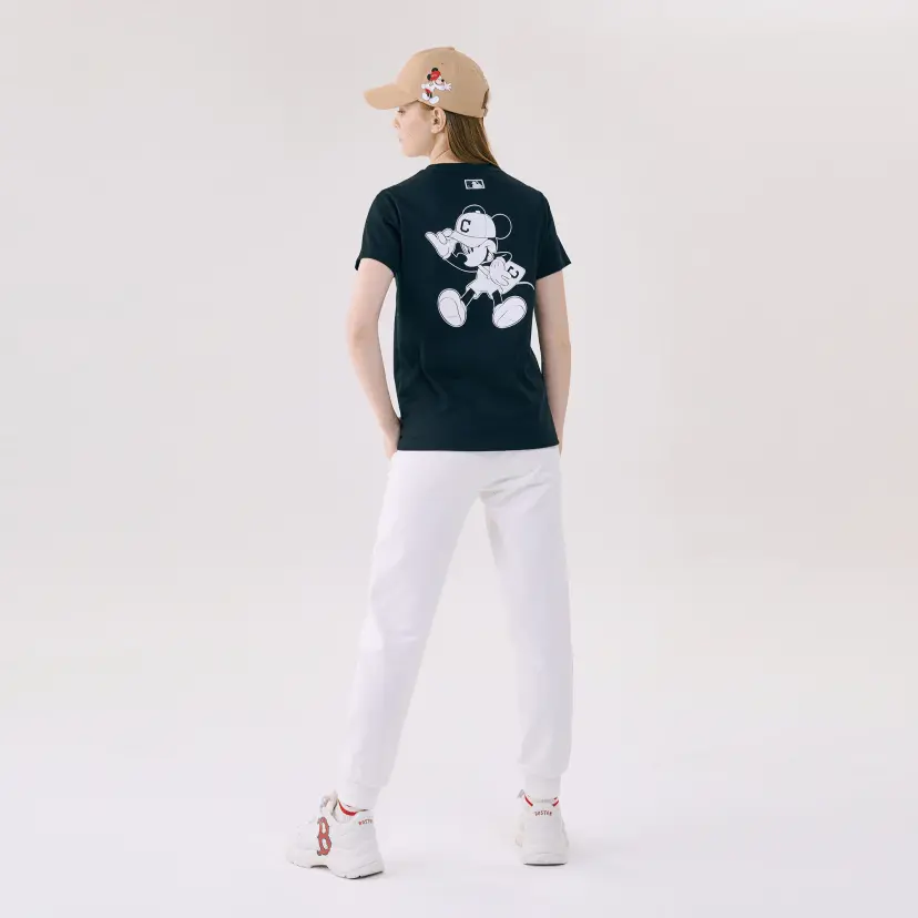 Alternative view of Áo MLB X Disney Short Sleeve T Shirt Cleveland Indians Black 31TSK1031-45L