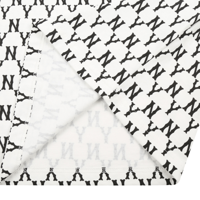 Áo MLB Monogram All Over Over Fit Short Sleeve White 31TSM1131-50B - Ảnh 3