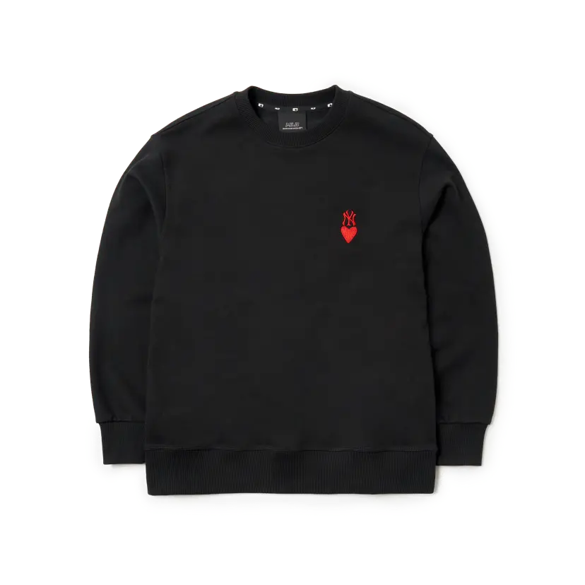 Áo MLB Heart Back Big Logo Sweater 3AMTH0314-50BKS