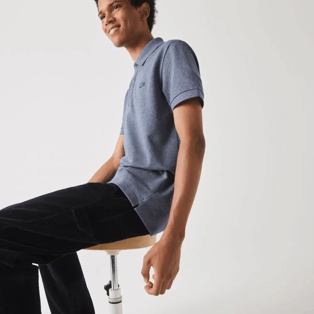 Alternative view of Áo Lacoste Paris Stretch Cotton Piqué Polo Shirt 'Blue' PH5522-2GF
