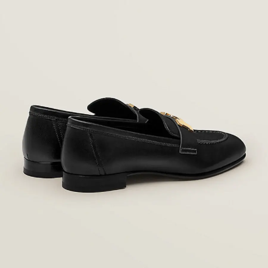 Giày Hermes Paris Loafer ‘Black Noir’ H182182Z04380 - Ảnh 3