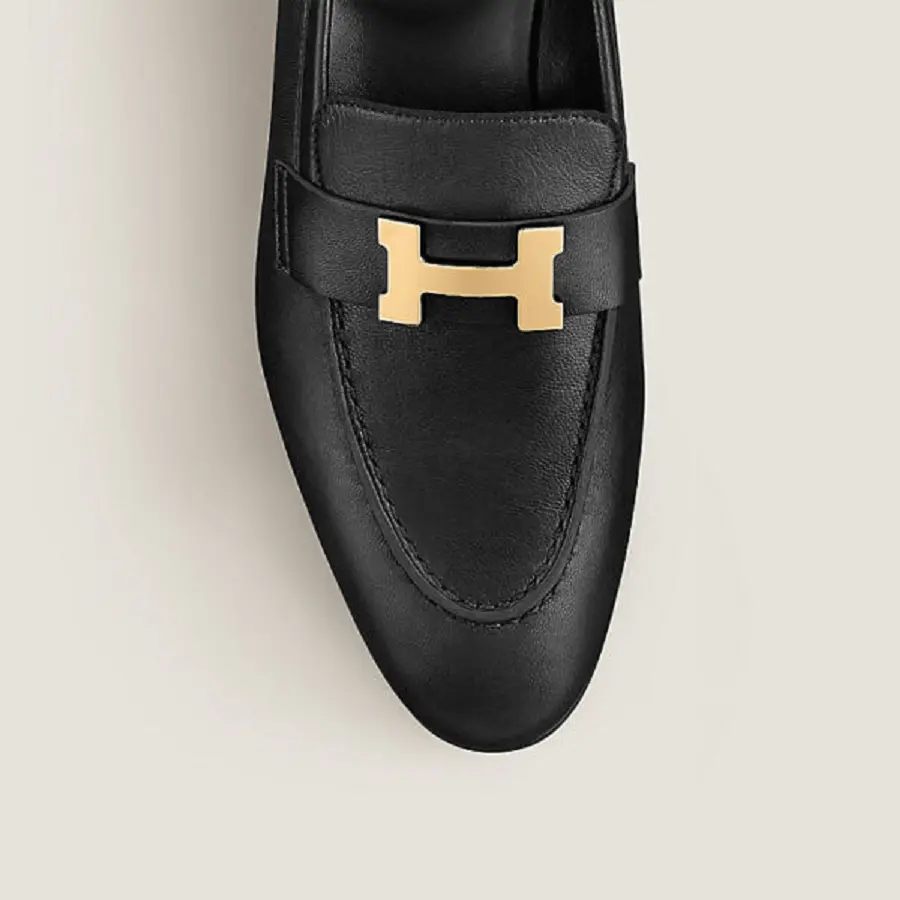 Giày Hermes Paris Loafer ‘Black Noir’ H182182Z04380 - Ảnh 4