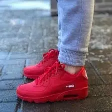Alternative view of Giày Nike Air Max 90 Leather GS 'University Red' 833412-606