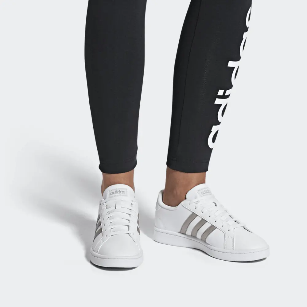 Giày Adidas Grand Court Base 'White Platinum Metallic' EE7874 - Ảnh 4