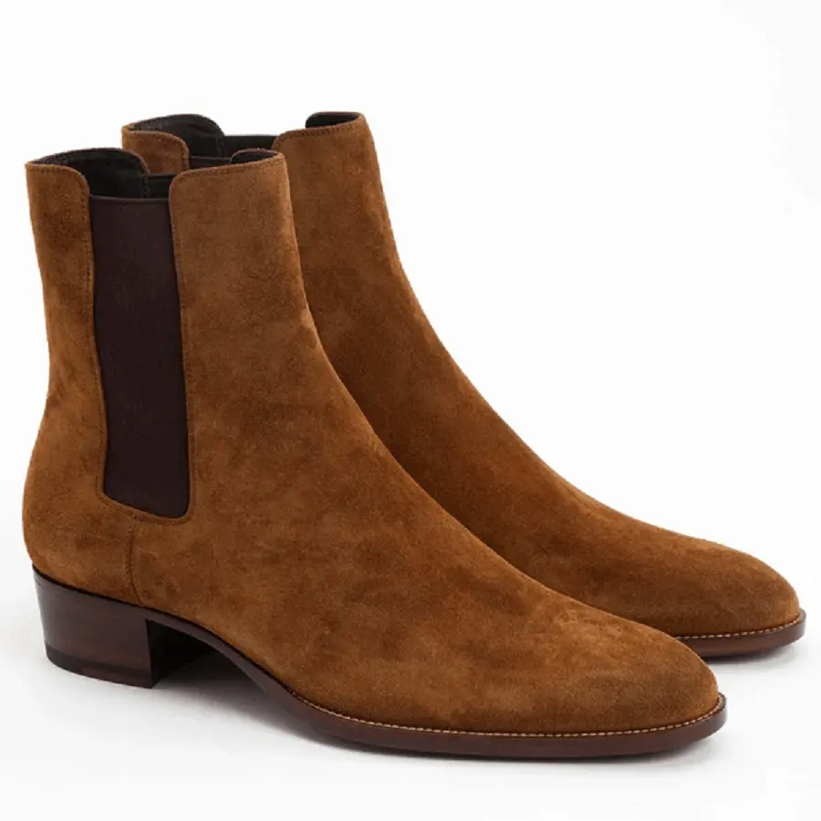 Alternative view of Giày Saint Laurent Wyatt Chelsea boots In Suede 6341941NZ002635