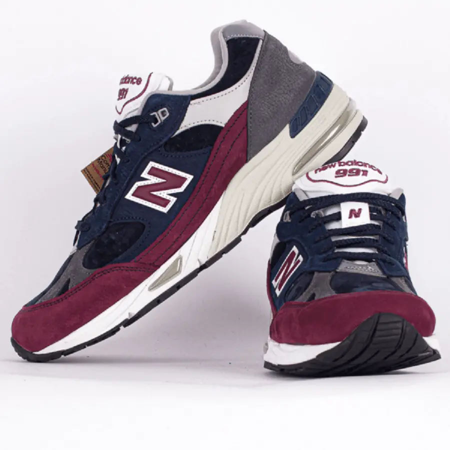 Giày New Balance 991 Made in England ‘Navy Burgundy’ M991RKB - Ảnh 5