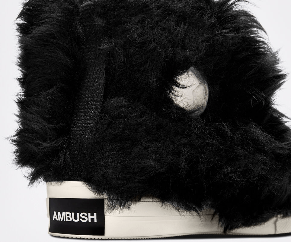 Giày Converse AMBUSH x Chuck 70 High 'Fuzzy Black Egret' 170586C - Ảnh 5