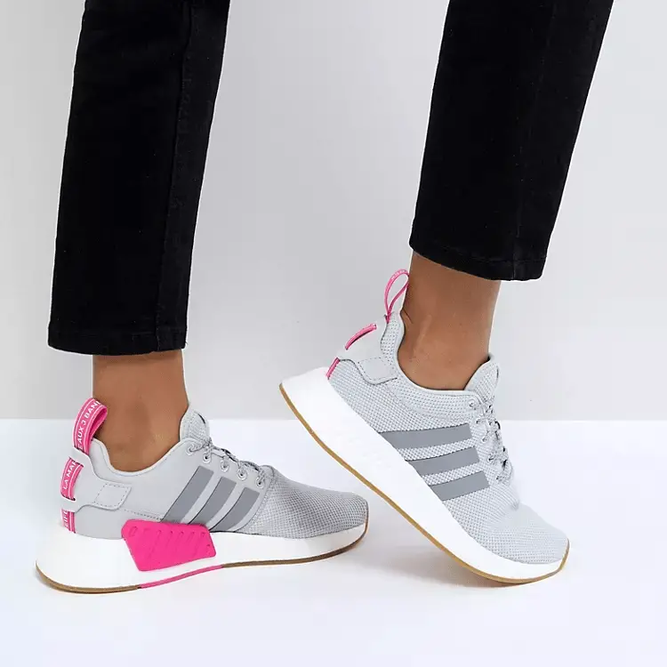 Giày Adidas NMD R2 'Grey Shock Pink' BY9317 - Ảnh 6