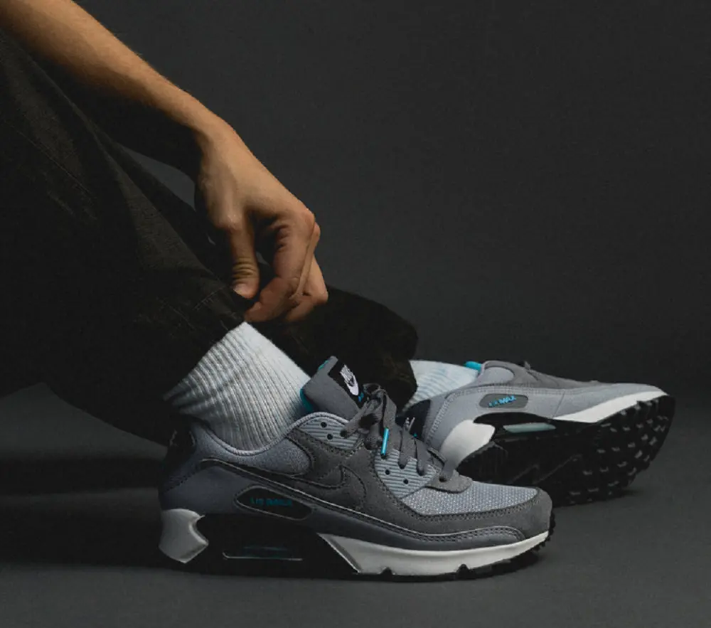 Giày Nike Air Max 90 'Wolf Grey Chlorine Blue' DM0029-002 - Ảnh 3