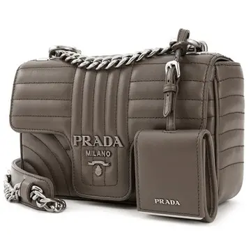 Túi Prada Diagram Leather Shoulder Bag 1BD135-2D91-F0YON - Ảnh 4