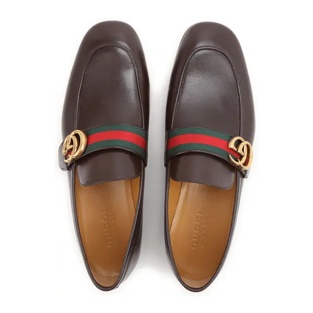 Giày Gucci Men's Leather Loafers Moccasins Quentin 428609-D3VN0-2156 - Ảnh 3