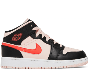 Giày Nike Air Jordan 1 Mid GS 'Black Pink Crimson' 554725-604